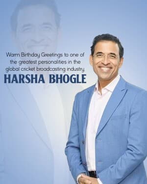 Harsha Bhogle Birthday poster