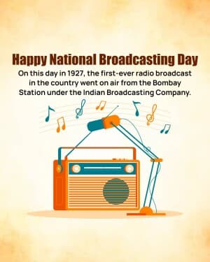 National Broadcasting Day flyer