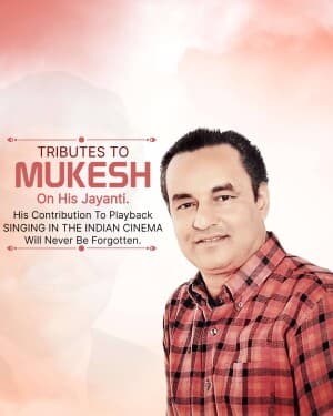 Shri Mukesh Chand Mathur Jayanti flyer