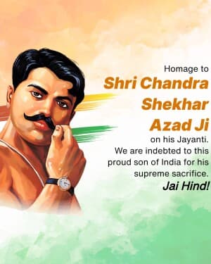 Chandra Shekhar Azad Jayanti poster