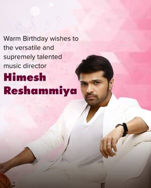 Himesh Reshammiya Birthday flyer