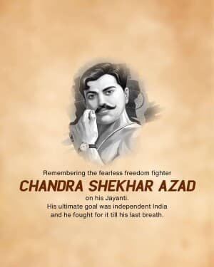 Chandra Shekhar Azad Jayanti event poster