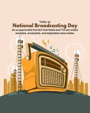 National Broadcasting Day event poster