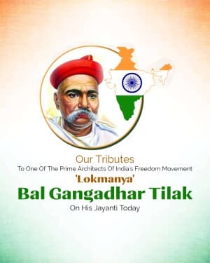 Bal Gangadhar Tilak Jayanti event advertisement