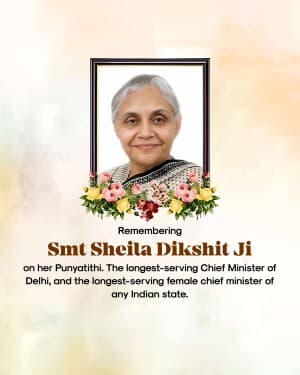 Sheila Dikshit Punyatithi image