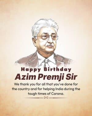 Azim Premji | Birthday graphic