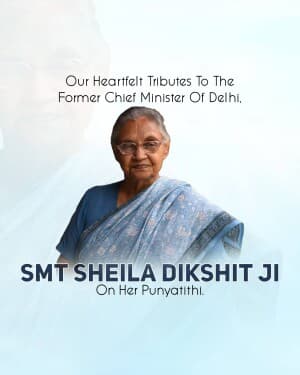 Sheila Dikshit Punyatithi banner