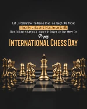 International Chess Day event poster