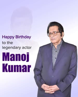 Manoj Kumar Birthday graphic