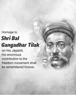 Bal Gangadhar Tilak Jayanti post