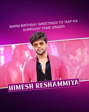 Himesh Reshammiya Birthday event poster