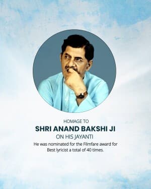 Anand Bakshi Jayanti post