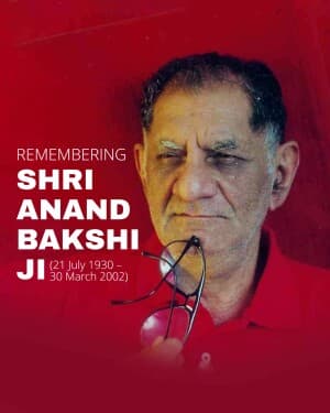 Anand Bakshi Jayanti poster