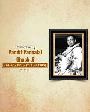 Pandit Pannalal Ghosh Ji Jayanti event poster