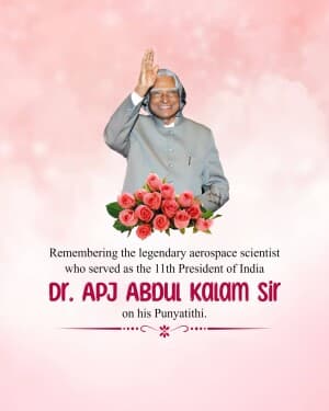 Dr APJ Abdul Kalam Punyatithi graphic