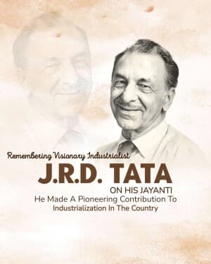 J. R. D. Tata Jayanti illustration