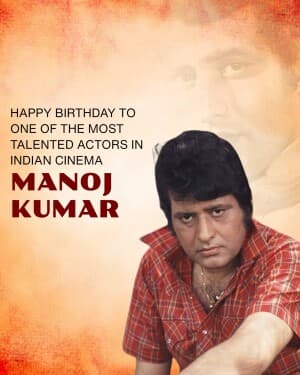 Manoj Kumar Birthday banner