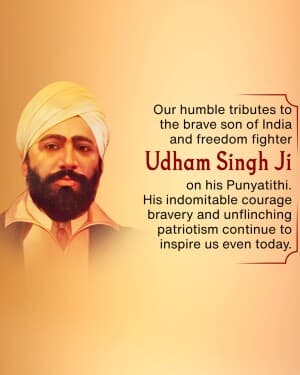 Shaheed Udham Singh Punyatithi graphic