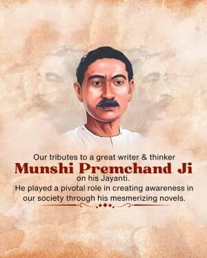 Munshi Premchand Janm Jayanti illustration