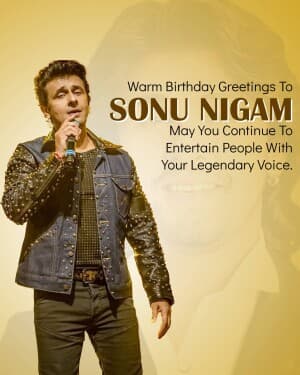 Sonu Nigam Birthday post