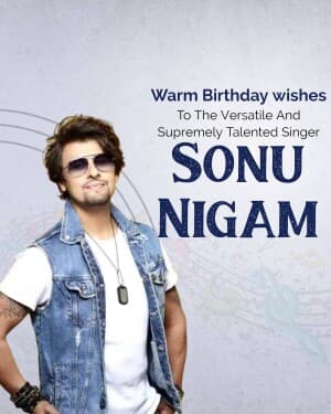 Sonu Nigam Birthday poster