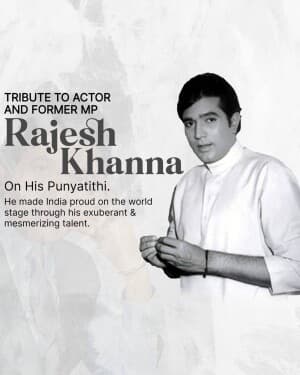 Rajesh Khanna Punyatithi event poster