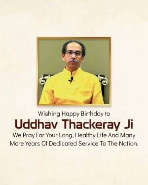 Uddhav Thackeray Birthday banner