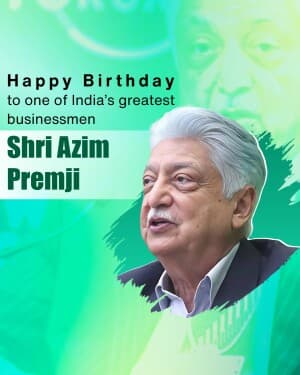 Azim Premji | Birthday event poster