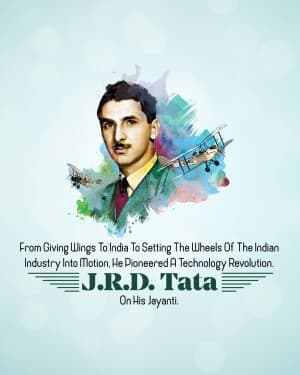 J. R. D. Tata Jayanti flyer