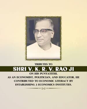 V. K. R. V. Rao Punyatithi post