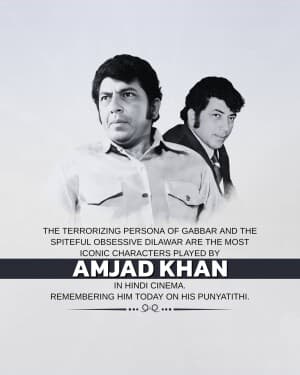 Amjad Khan Punyatithi poster