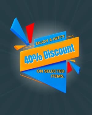 Discount marketing poster