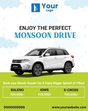 Monsoon Sale Instagram Post template