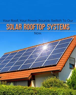 Solar Rooftop System promotional poster