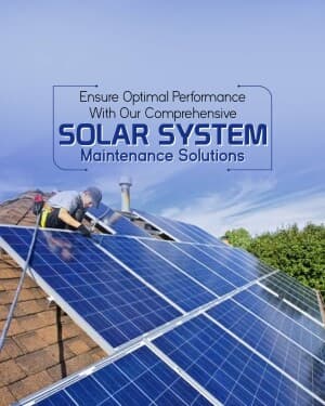 Solar Maintenance flyer