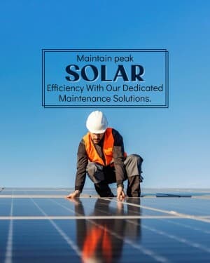 Solar Maintenance marketing poster