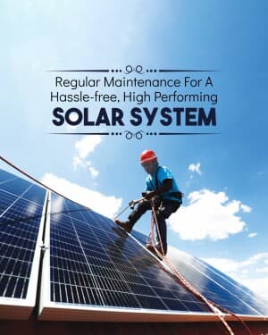 Solar Maintenance marketing post