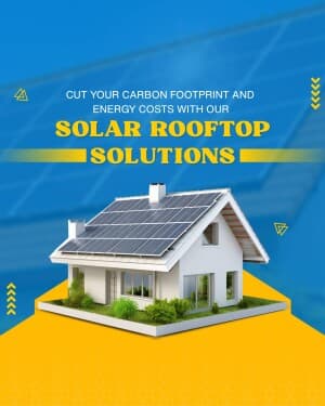 Solar Rooftop System promotional template