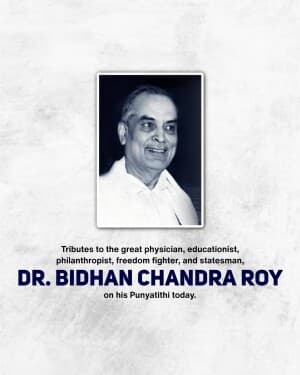 Bidhan Chandra Roy Punyatithi poster