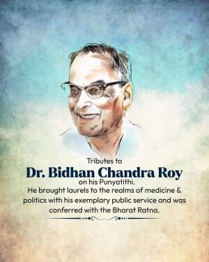 Bidhan Chandra Roy Punyatithi graphic