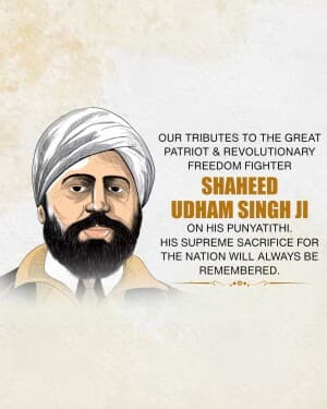 Shaheed Udham Singh Punyatithi banner