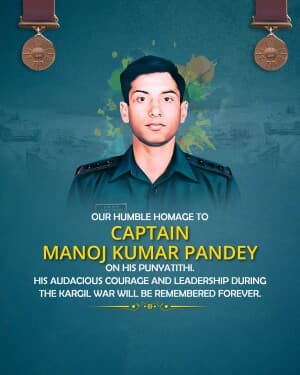 Captain Manoj Kumar Pandey Punyatithi post