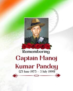 Captain Manoj Kumar Pandey Punyatithi event poster