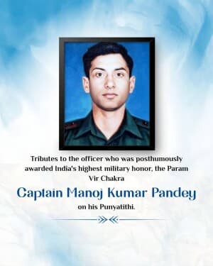 Captain Manoj Kumar Pandey Punyatithi illustration