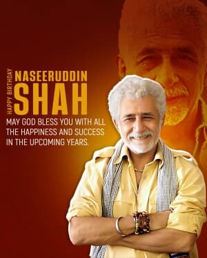 Naseeruddin Shah Birthday poster