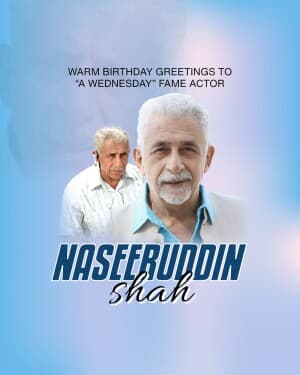 Naseeruddin Shah Birthday event poster