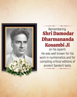 Damodar Dharmananda Kosambi Jayanti post