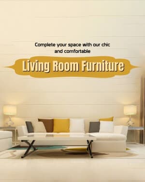 Living Room Furniture marketing poster