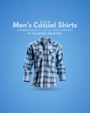 Men Casual Shirts business flyer