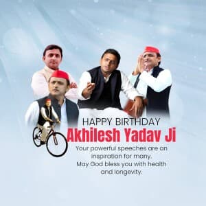 Akhilesh Yadav Birthday illustration